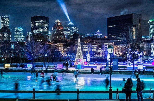 Pistas de patinação no gelo em Montreal