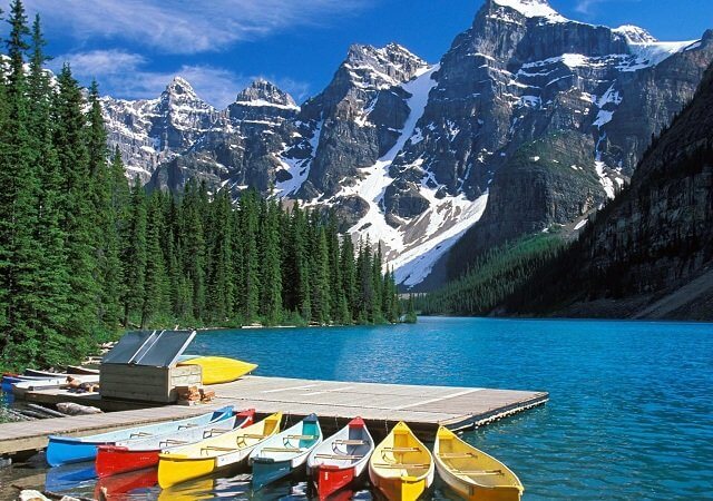 Lago Moraine no Canadá