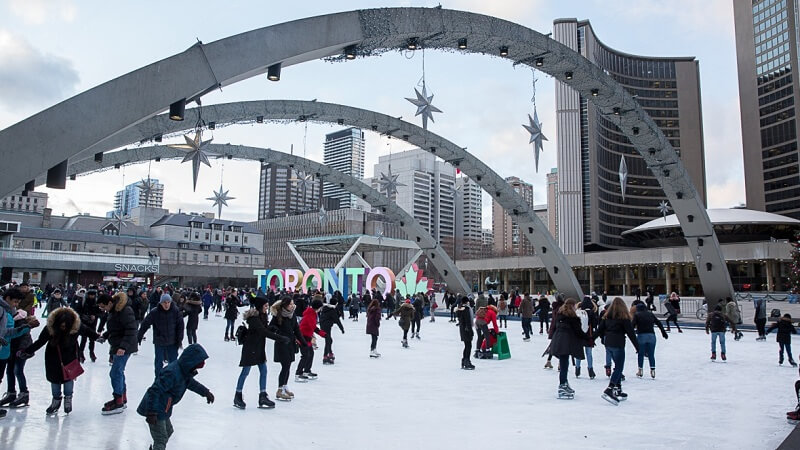 Pista de patinação em Toronto