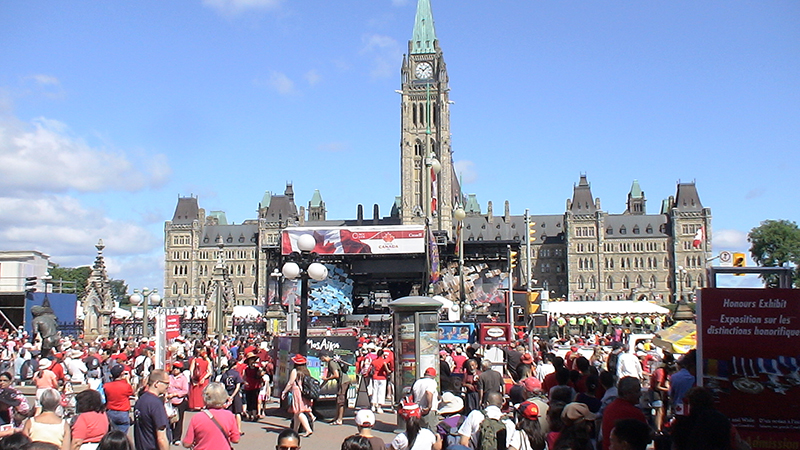 Canada Day no Parliament Hill em Ottawa