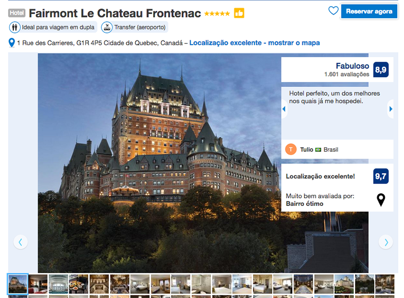 Reservas Hotel Fairmont Le Chateau Frontenac em Quebec
