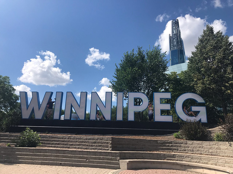 Entrada da cidade de Winnipeg