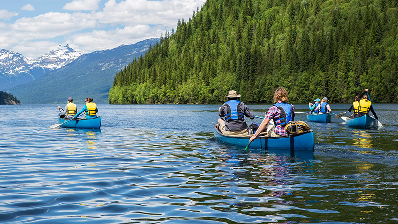 Excursão de canoa em Banff