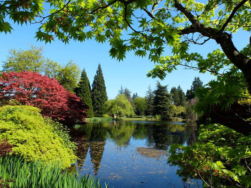 Vista do Jardim Botânico Van Dusen em Vancouver