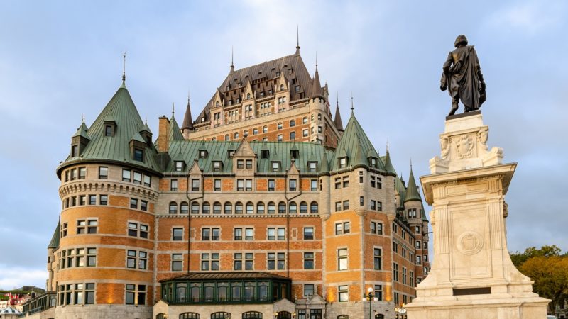 Castelo em Quebec no Canadá