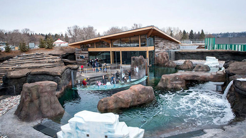 Lago no Valley Zoo em Edmonton